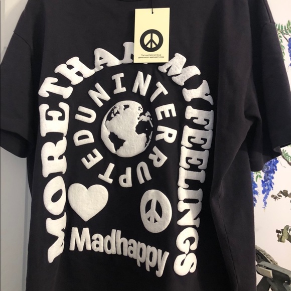 ** MADHAPPY **MORE THAN MY FEELINGS VINTAGE TEE - CABERNET - Picture 3 of 4